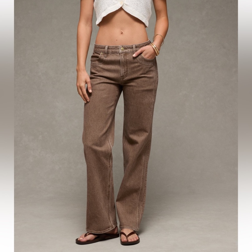 American Eagle Outfitters Brown Wide Leg Jeans